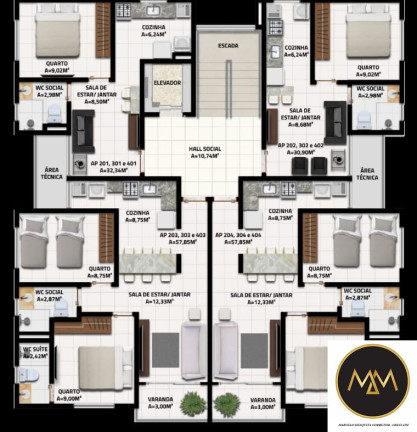 Imagem Apartamento com 2 Quartos à Venda, 58 m² em Jardim São Paulo - João Pessoa