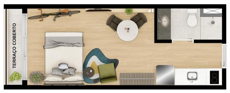 Studio com 1 Quarto à Venda, 24 m² em Ibirapuera - São Paulo