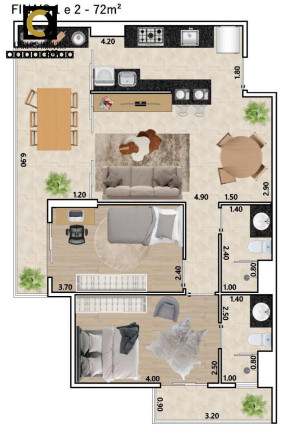 Imagem Apartamento com 2 Quartos à Venda, 72 m² em Vila Mathias - Santos Imagem Apartamento com 2 Quartos à Venda, 72 m² em Vila Mathias - Santos