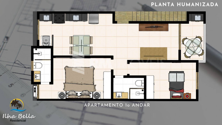 Imagem Apartamento à Venda, 64 m² em Pitangueiras - Lauro De Freitas Imagem Apartamento à Venda, 64 m² em Pitangueiras - Lauro De Freitas