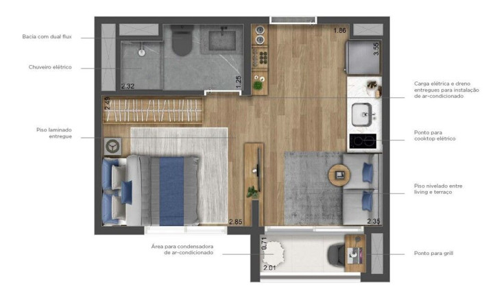 Imagem Studio com 1 Quarto à Venda, 24 m² em Vila Guilhermina - São Paulo Imagem Studio com 1 Quarto à Venda, 24 m² em Vila Guilhermina - São Paulo