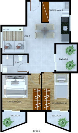 Imagem Apartamento com 2 Quartos à Venda, 45 m² em Parque Paineiras - São Paulo Imagem Apartamento com 2 Quartos à Venda, 45 m² em Parque Paineiras - São Paulo