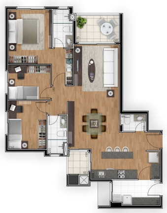 Imagem Apartamento com 3 Quartos à Venda, 96 m² em Ahú - Curitiba