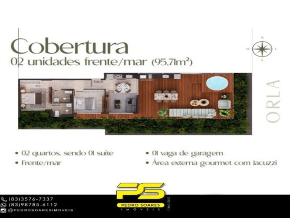 Imagem Apartamento com 2 Quartos à Venda, 95 m² em Cabo Branco - João Pessoa Imagem Apartamento com 2 Quartos à Venda, 95 m² em Cabo Branco - João Pessoa