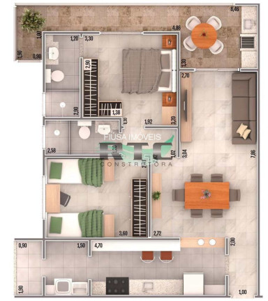 Imagem Apartamento com 2 Quartos à Venda, 84 m² em Vila Caiçara - Praia Grande Imagem Apartamento com 2 Quartos à Venda, 84 m² em Vila Caiçara - Praia Grande
