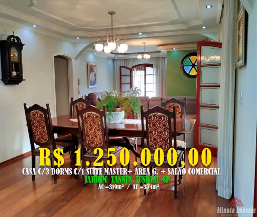 Imagem Casa com 4 Quartos à Venda, 319 m² em Jardim Tannus - Jundiaí Imagem Casa com 4 Quartos à Venda, 319 m² em Jardim Tannus - Jundiaí