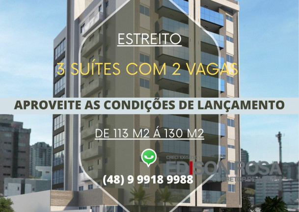 Imagem Apartamento com 3 Quartos à Venda, 112 m² em Estreito - Florianópolis Imagem Apartamento com 3 Quartos à Venda, 112 m² em Estreito - Florianópolis