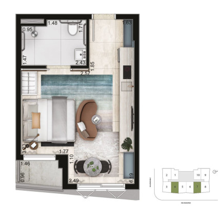 Imagem Apartamento com 2 Quartos à Venda, 59 m² em Vila Nova Conceição - São Paulo Imagem Apartamento com 2 Quartos à Venda, 59 m² em Vila Nova Conceição - São Paulo