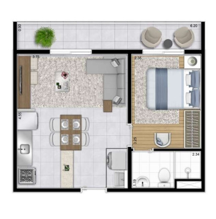 Imagem Apartamento com 1 Quarto à Venda, 29 m² em Mooca - São Paulo Imagem Apartamento com 1 Quarto à Venda, 29 m² em Mooca - São Paulo