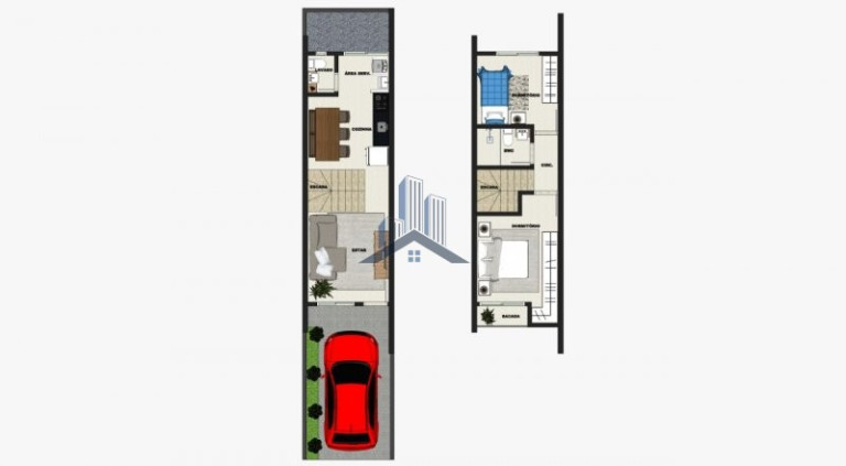 Imagem Sobrado com 2 Quartos à Venda, 65 m² em Vila Nova - Joinville