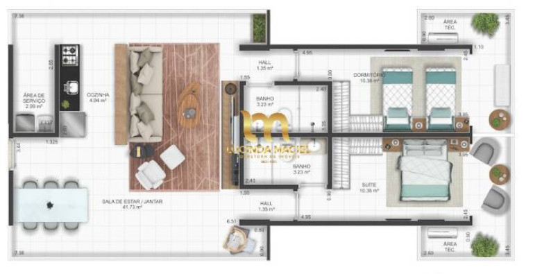Imagem Apartamento com 1 Quarto à Venda, 44 m² em Guilhermina - Praia Grande