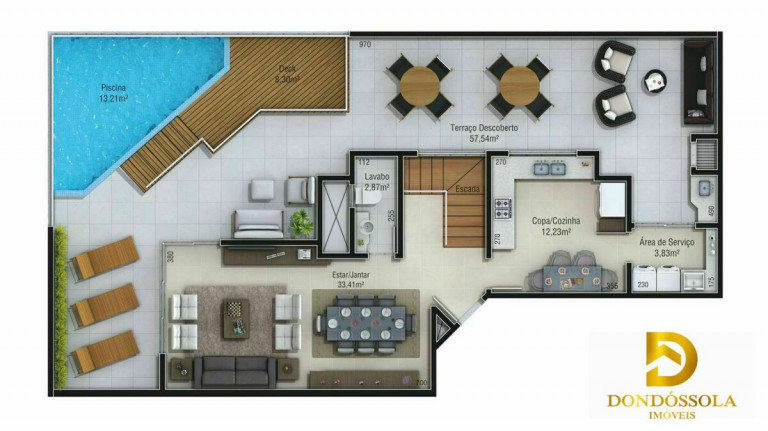 Imagem Apartamento com 3 Quartos à Venda, 91 m² em Centro - Criciúma