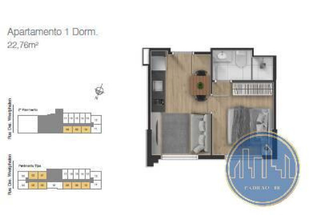 Imagem Apartamento com 1 Quarto à Venda, 23 m² em Centro - Curitiba