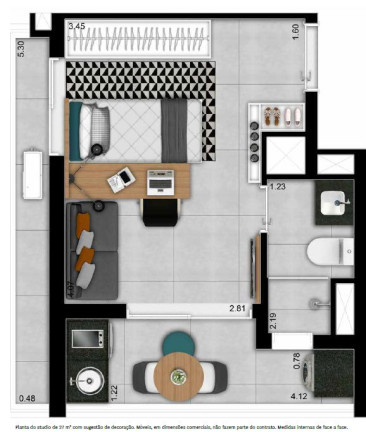Imagem Studio com 1 Quarto à Venda, 17 m² em Perdizes - São Paulo Imagem Studio com 1 Quarto à Venda, 17 m² em Perdizes - São Paulo