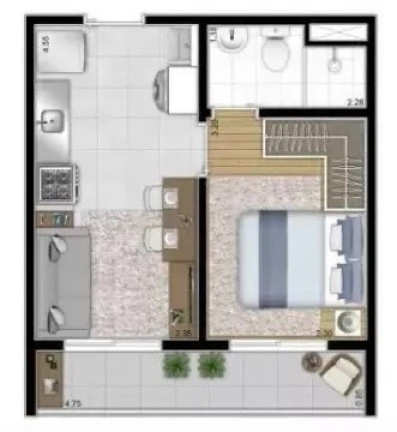 Apartamento com 1 Quarto à Venda, 30 m² em água Branca - São Paulo