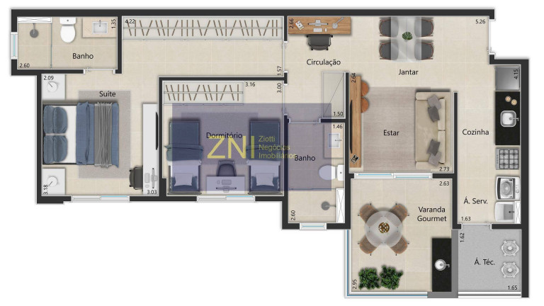 Imagem Apartamento com 2 Quartos à Venda, 77 m² em Residencial Monterrey - Ribeirão Preto