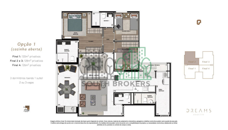 Imagem Apartamento com 3 Quartos à Venda, 126 m² em Ecoville - Curitiba Imagem Apartamento com 3 Quartos à Venda, 126 m² em Ecoville - Curitiba