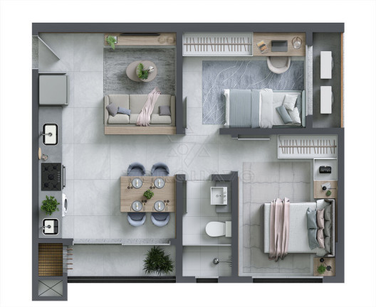 Imagem Apartamento com 2 Quartos à Venda, 50 m² em São João - Itajaí