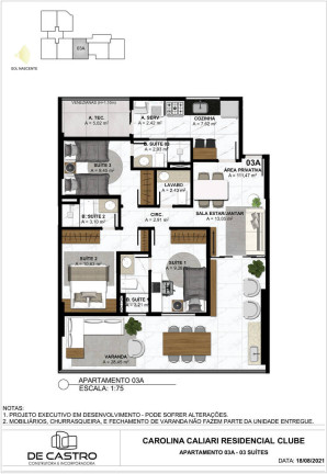 Apartamento com 3 Quartos à Venda, 111 m² em Itapuã - Vila Velha