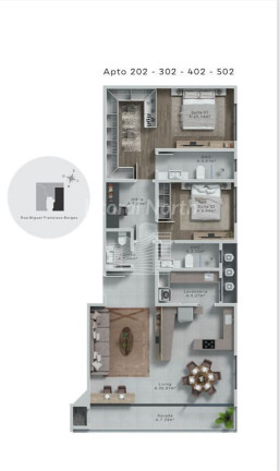Imagem Apartamento com 3 Quartos à Venda, 109 m² em Praia Brava - Itajaí