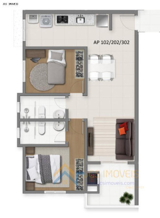 Imagem Apartamento com 2 Quartos à Venda, 46 m² em Weissópolis - Pinhais
