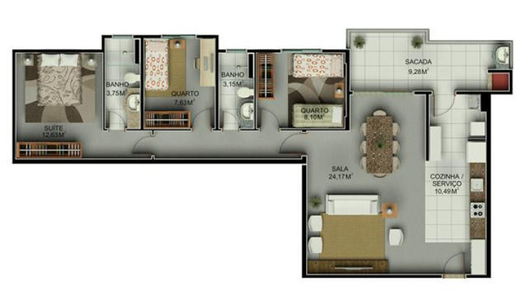 Imagem Apartamento com 3 Quartos à Venda, 92 m² em Centro - São José Dos Pinhais Imagem Apartamento com 3 Quartos à Venda, 92 m² em Centro - São José Dos Pinhais