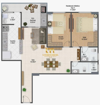 Imagem Apartamento com 2 Quartos à Venda, 71 m² em Guilhermina - Praia Grande