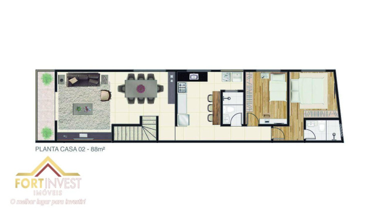 Imóvel com 2 Quartos à Venda, 88 m² em Canto Do Forte - Praia Grande