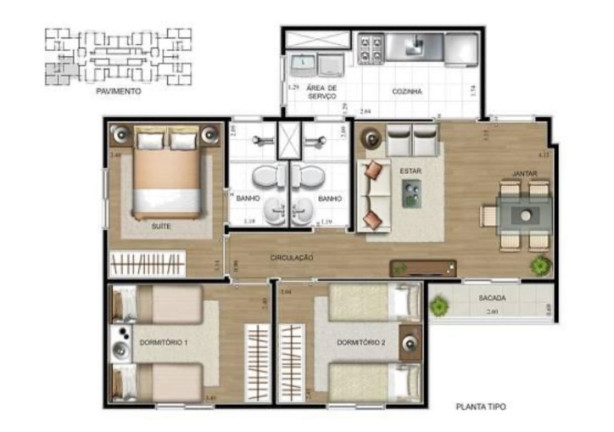 Imagem Apartamento com 2 Quartos à Venda, 60 m² em Parque Residencial Flamboyant - São José Dos Campos Imagem Apartamento com 2 Quartos à Venda, 60 m² em Parque Residencial Flamboyant - São José Dos Campos