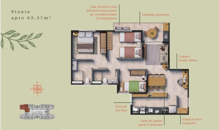 Imagem Imóvel com 3 Quartos à Venda, 65 m² em Presidente Kennedy - Fortaleza Imagem Imóvel com 3 Quartos à Venda, 65 m² em Presidente Kennedy - Fortaleza