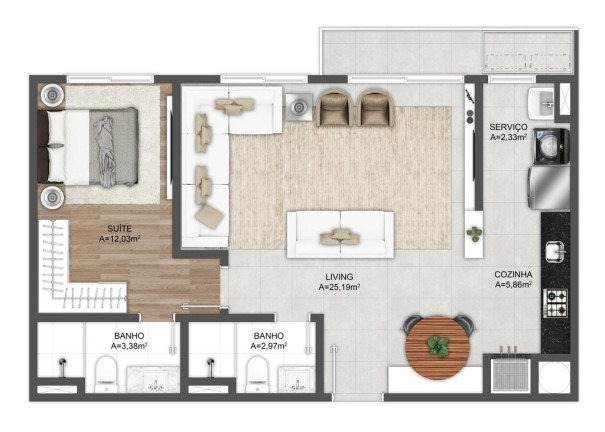 Imagem Apartamento com 1 Quarto à Venda, 31 m² em Centro - Xangri-lá