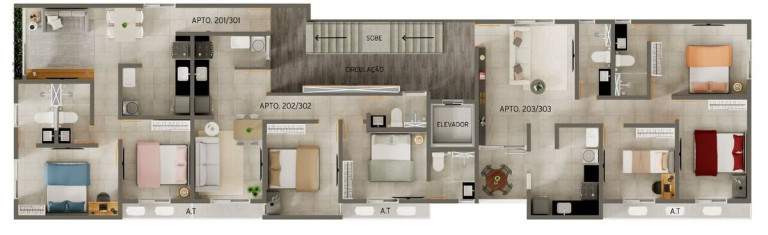 Imagem Apartamento com 3 Quartos à Venda, 76 m² em Bancários - João Pessoa Imagem Apartamento com 3 Quartos à Venda, 76 m² em Bancários - João Pessoa