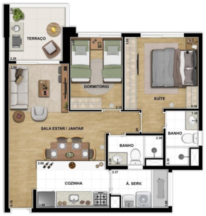 Imagem Apartamento com 2 Quartos à Venda, 63 m² em Vila Santa Catarina - São Paulo Imagem Apartamento com 2 Quartos à Venda, 63 m² em Vila Santa Catarina - São Paulo