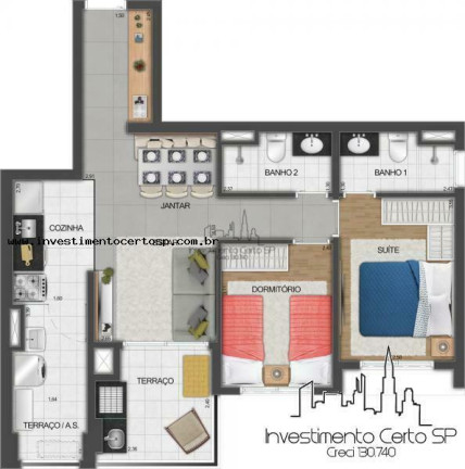 Imagem Apartamento com 2 Quartos à Venda, 67 m² em Perdizes - São Paulo