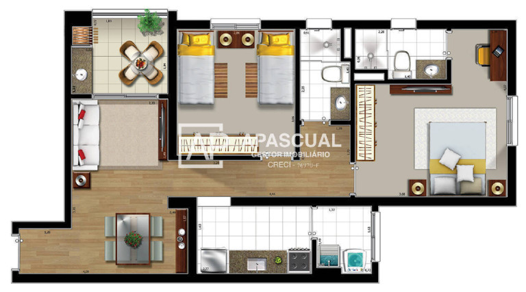 Apartamento com 2 Quartos à Venda, 52 m² em Urbanova Vi - São José Dos Campos