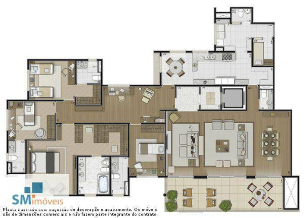 Imagem Apartamento com 5 Quartos para Alugar, 240 m² em Santo Amaro - São Paulo