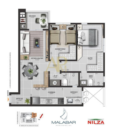 Imagem Apartamento com 3 Quartos à Venda, 82 m² em Distrito Industrial - São José Imagem Apartamento com 3 Quartos à Venda, 82 m² em Distrito Industrial - São José