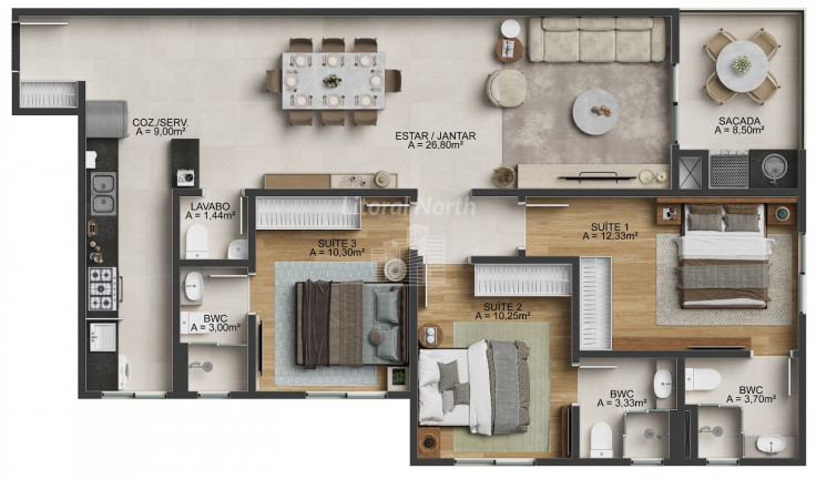 Imagem Apartamento com 3 Quartos à Venda, 104 m² em Fazenda - Itajaí Imagem Apartamento com 3 Quartos à Venda, 104 m² em Fazenda - Itajaí