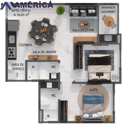 Imagem Imóvel com 2 Quartos à Venda, 56 m² em Bancarios - João Pessoa Imagem Imóvel com 2 Quartos à Venda, 56 m² em Bancarios - João Pessoa