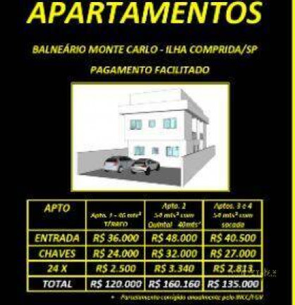 Imagem Apartamento com 2 Quartos à Venda, em Ilha Comprida Imagem Apartamento com 2 Quartos à Venda, em Ilha Comprida