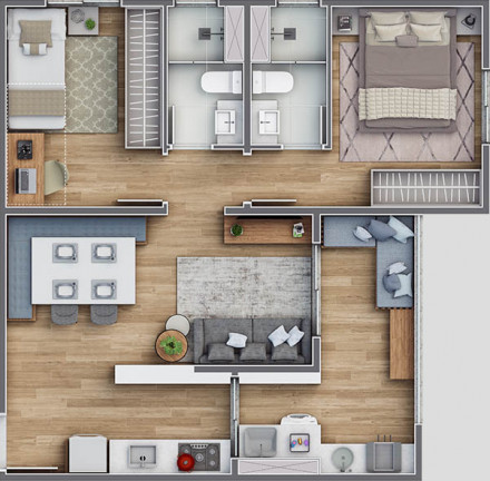 Imagem Apartamento com 2 Quartos à Venda, 55 m² em São Pedro - Osasco Imagem Apartamento com 2 Quartos à Venda, 55 m² em São Pedro - Osasco