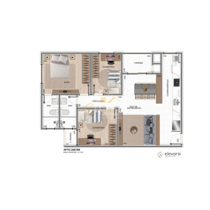 Imagem Apartamento com 3 Quartos à Venda, 73 m² em Centro - Pinhais Imagem Apartamento com 3 Quartos à Venda, 73 m² em Centro - Pinhais