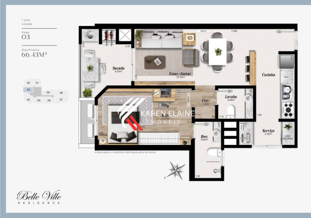 Apartamento com 1 Quarto à Venda, 66 m² em Campinas - São José