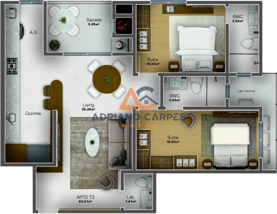 Imagem Imóvel com 2 Quartos à Venda, 83 m² em Centro - Navegantes Imagem Imóvel com 2 Quartos à Venda, 83 m² em Centro - Navegantes