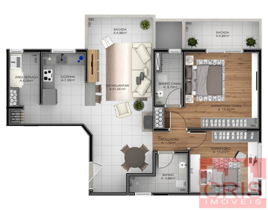 Imagem Apartamento com 3 Quartos à Venda, 113 m² em Humaitá - Bento Gonçalves Imagem Apartamento com 3 Quartos à Venda, 113 m² em Humaitá - Bento Gonçalves