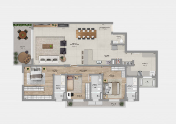 Imagem Apartamento com 3 Quartos à Venda, 128 m² em Centro - Bento Gonçalves Imagem Apartamento com 3 Quartos à Venda, 128 m² em Centro - Bento Gonçalves