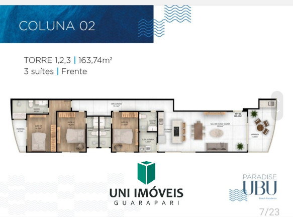 Imagem Apartamento com 3 Quartos à Venda, 163 m² em Beira Mar - Anchieta