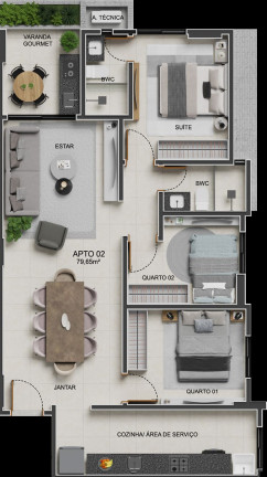 Imagem Apartamento com 2 Quartos à Venda, 63 m² em Bessa - João Pessoa Imagem Apartamento com 2 Quartos à Venda, 63 m² em Bessa - João Pessoa