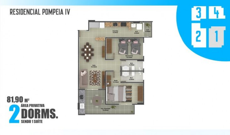 Imagem Apartamento com 2 Quartos à Venda, 81 m² em Ocian - Praia Grande Imagem Apartamento com 2 Quartos à Venda, 81 m² em Ocian - Praia Grande