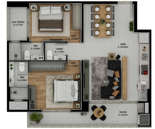 Imagem Apartamento com 2 Quartos à Venda, 80 m² em Praia Brava - Itajaí Imagem Apartamento com 2 Quartos à Venda, 80 m² em Praia Brava - Itajaí